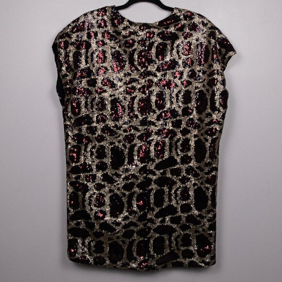 Buddy Love Aretha cheetah print sequin mini tunic dress-XS - Picture 4 of 4